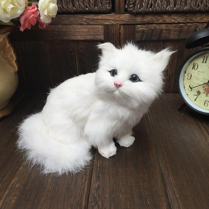 Sleeping Cat Plush Toy Set - Realistic Doll - optimized image