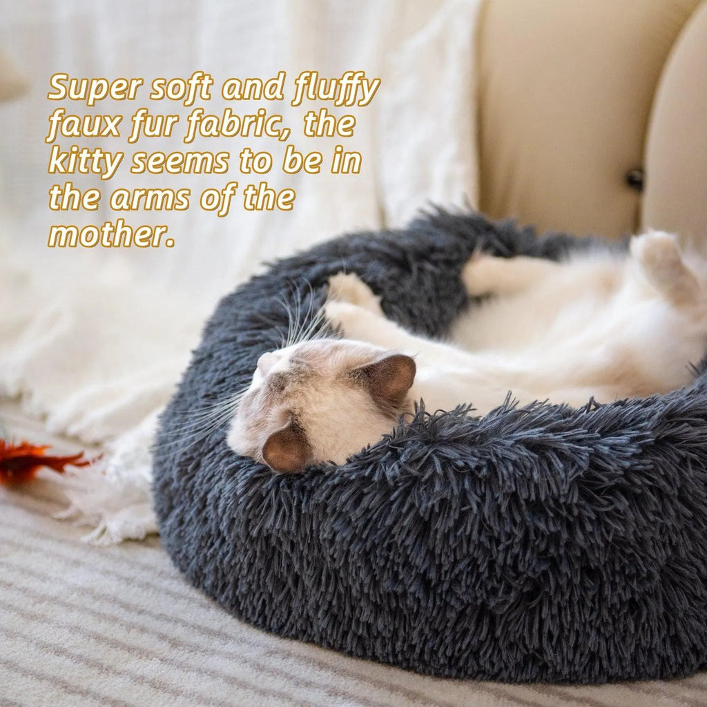 Cozy Plush Donut Pet Bed for your furry companion.