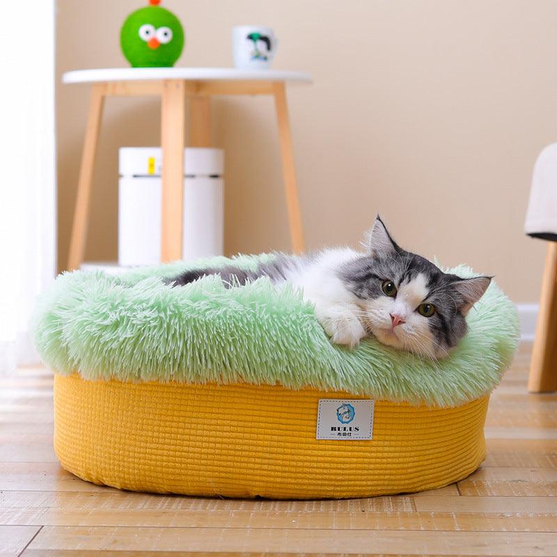 Luxury Plush Winter Nest Pet Bed - optimized image