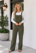 Iliana Solid Color Corduroy Jumpsuit