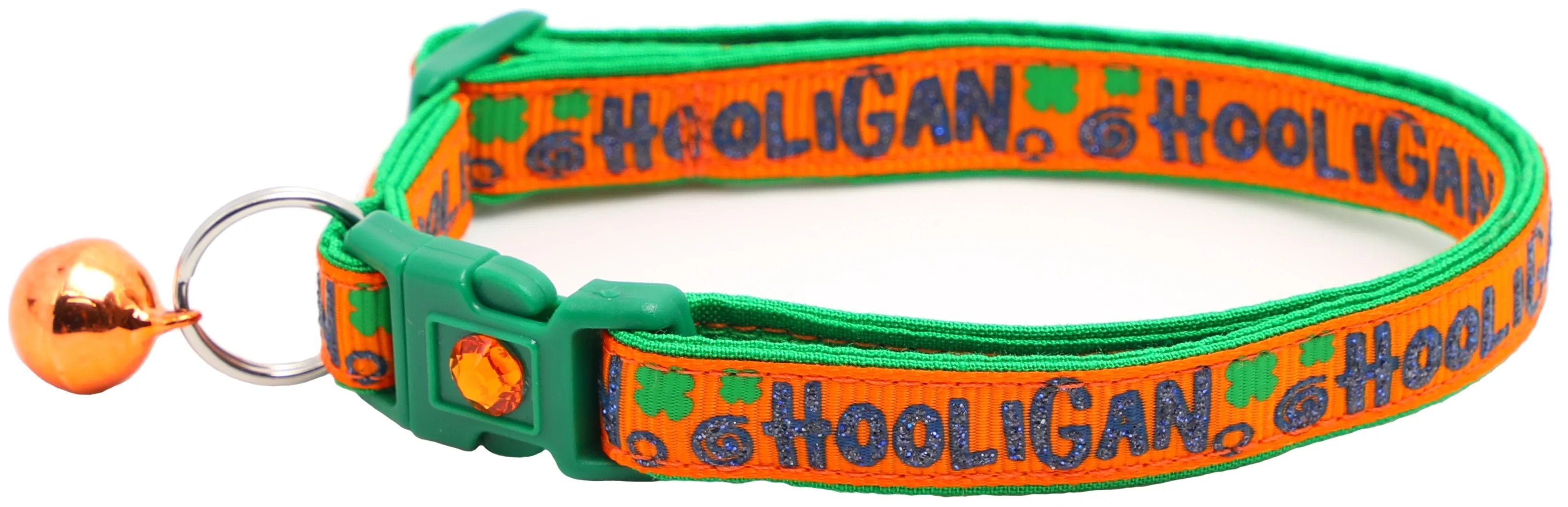 Hooligan Breakaway Cat Collar - Green - optimized image