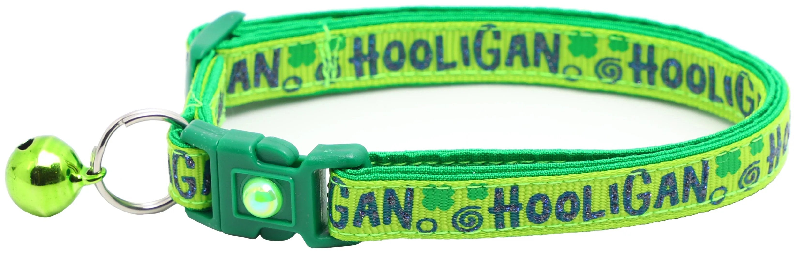 Hooligan Breakaway Cat Collar - Green - optimized image