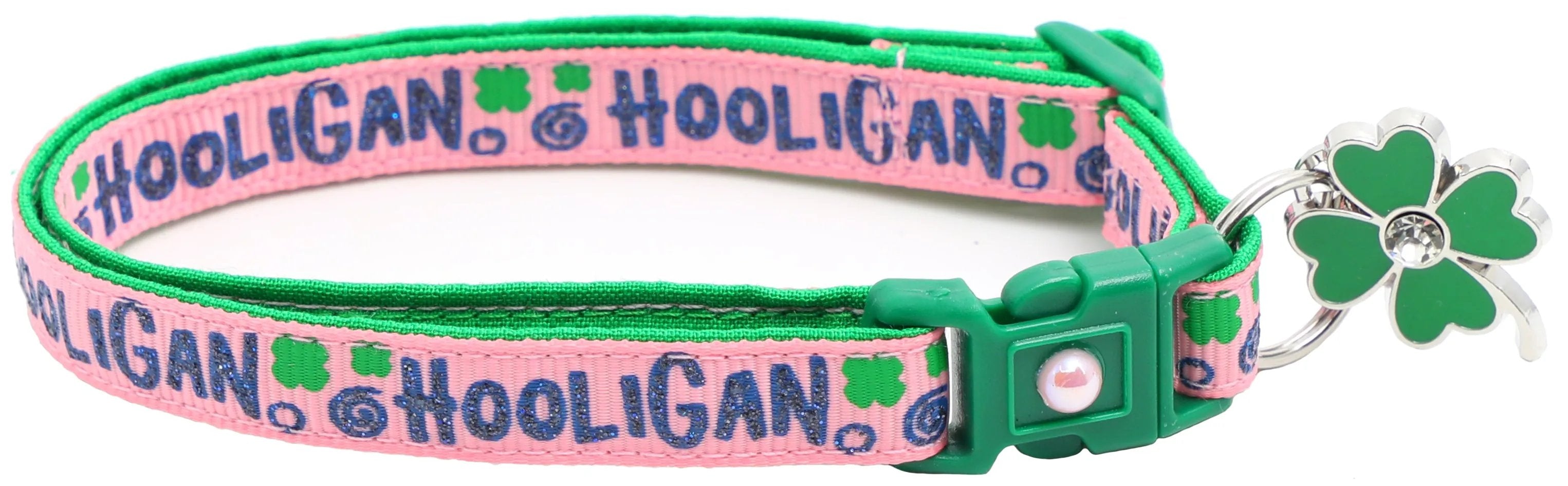 Hooligan Breakaway Cat Collar - Green - optimized image