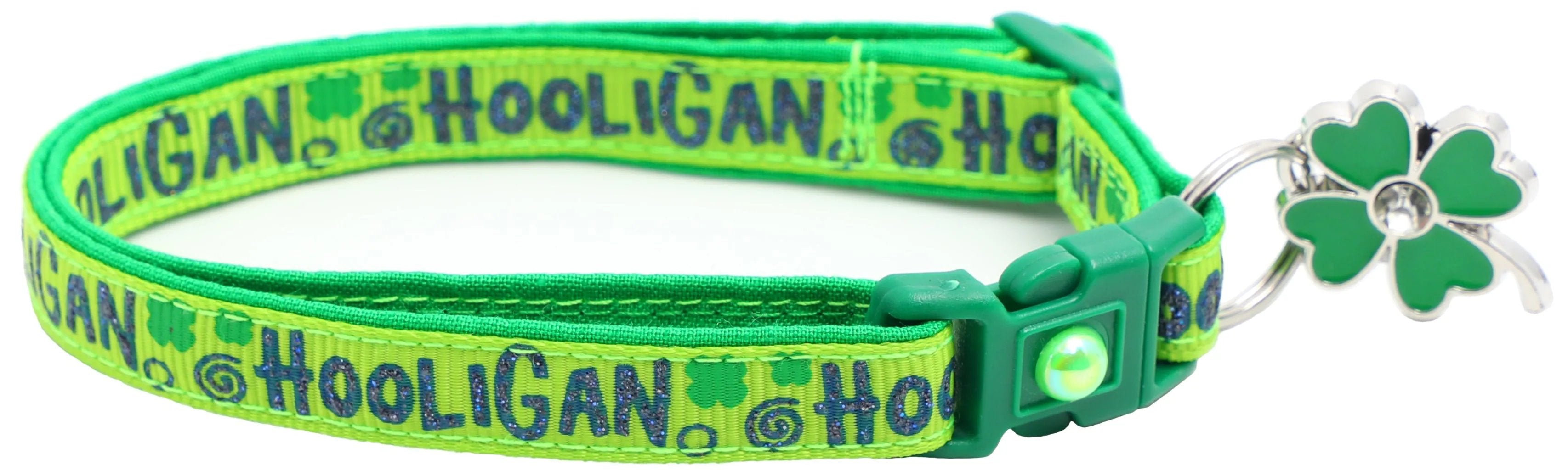 Hooligan Breakaway Cat Collar - Green - optimized image