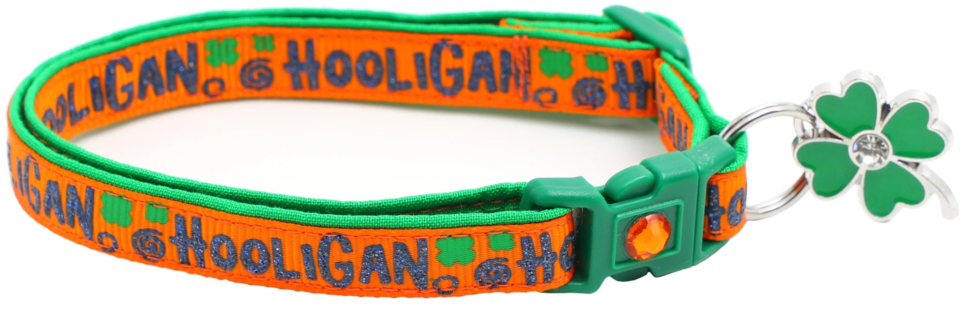 Hooligan Breakaway Cat Collar - Green - optimized image