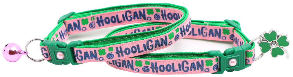 Hooligan Breakaway Cat Collar - Green - optimized image