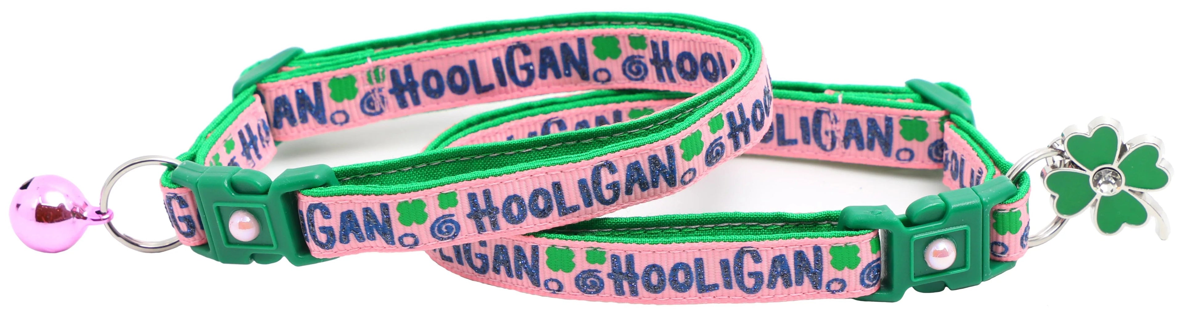 Hooligan Breakaway Cat Collar - Green - optimized image