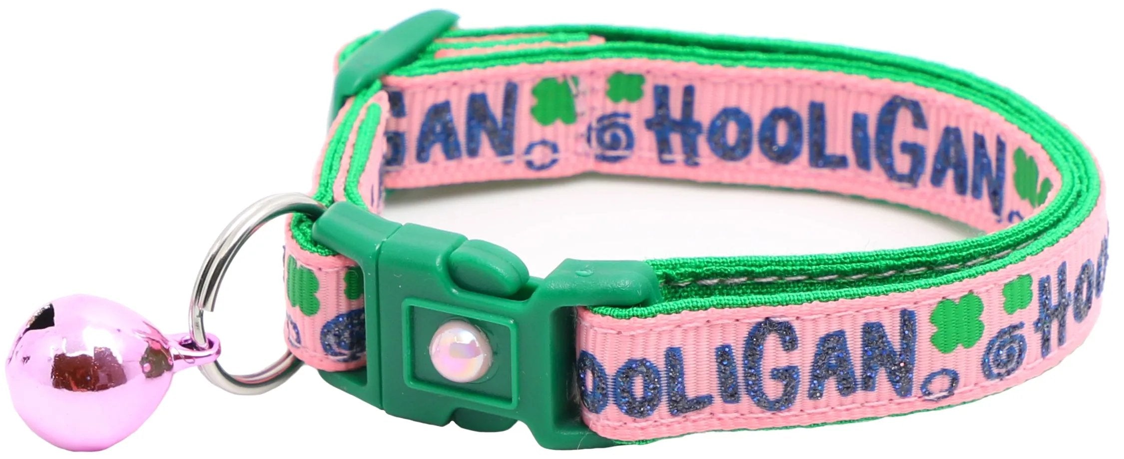 Hooligan Breakaway Cat Collar - Green - optimized image