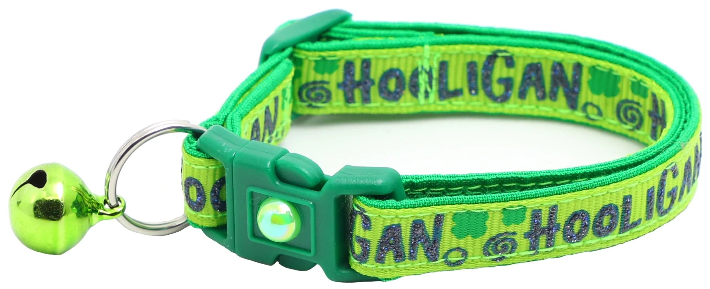 Hooligan Breakaway Cat Collar - Green - optimized image
