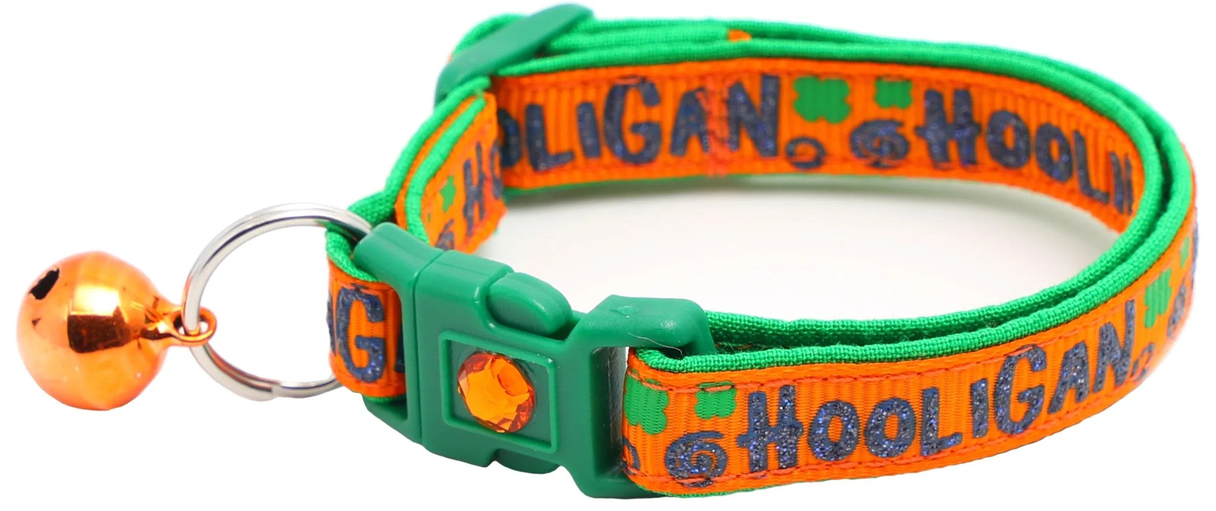 Hooligan Breakaway Cat Collar - Green - optimized image