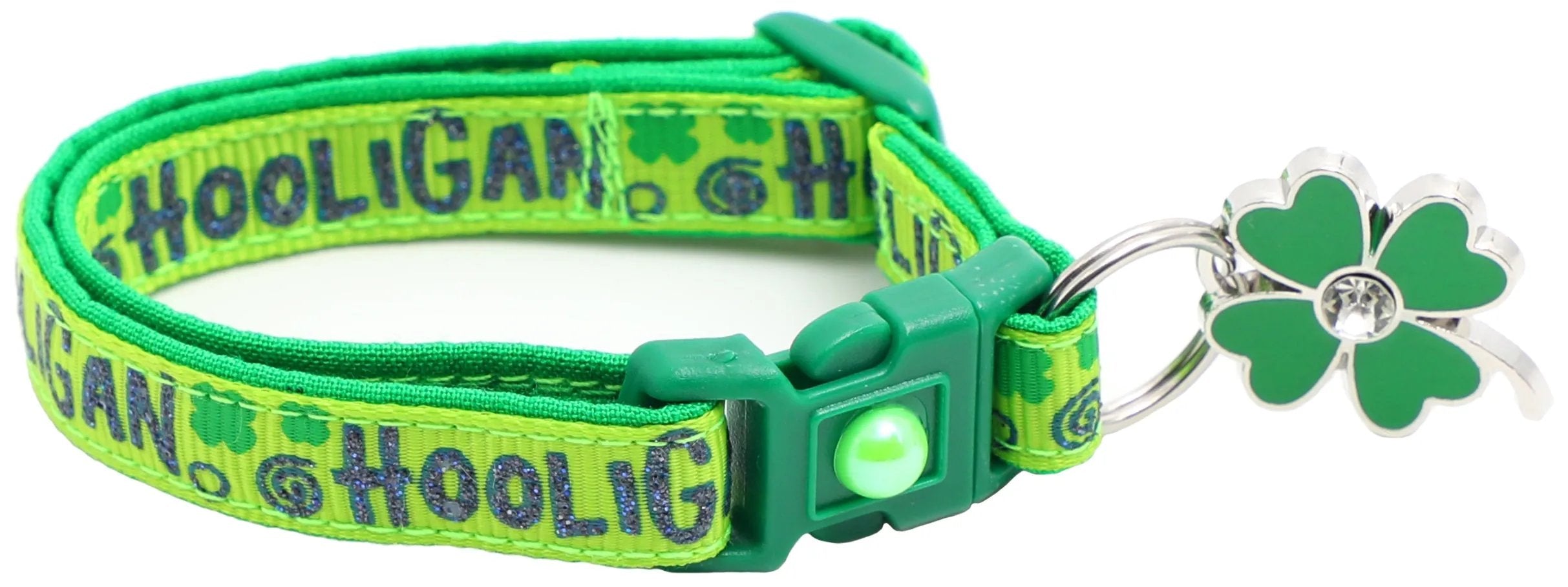 Hooligan Breakaway Cat Collar - Green - optimized image
