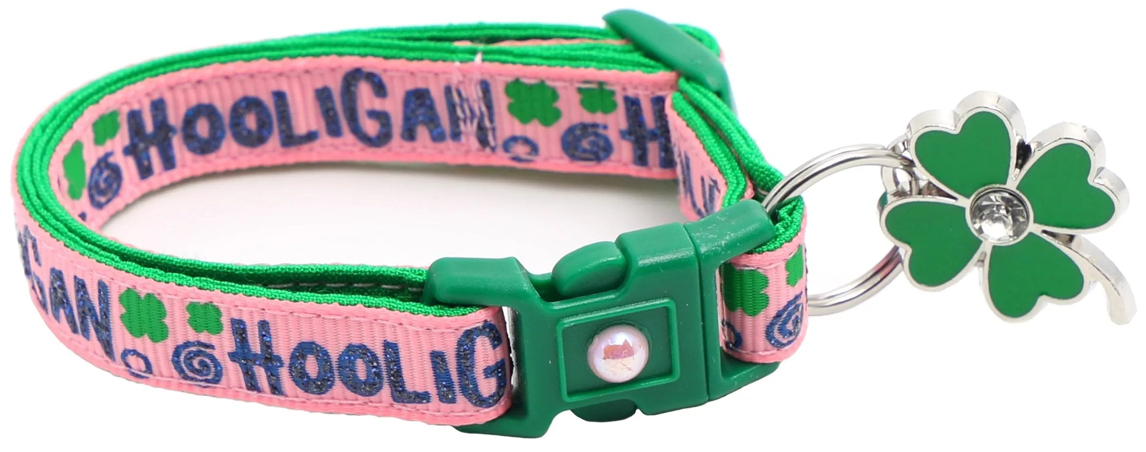 Hooligan Breakaway Cat Collar - Green - optimized image