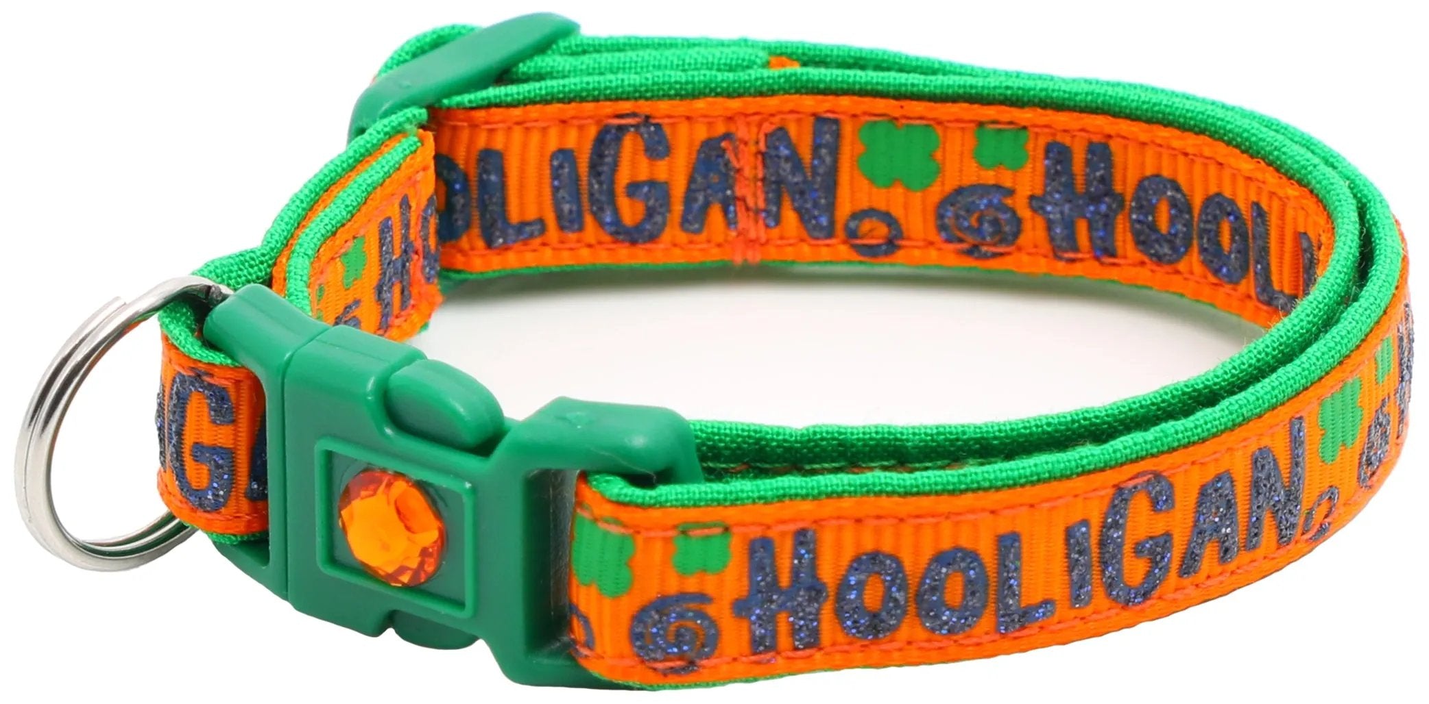 Hooligan Breakaway Cat Collar - Green - optimized image