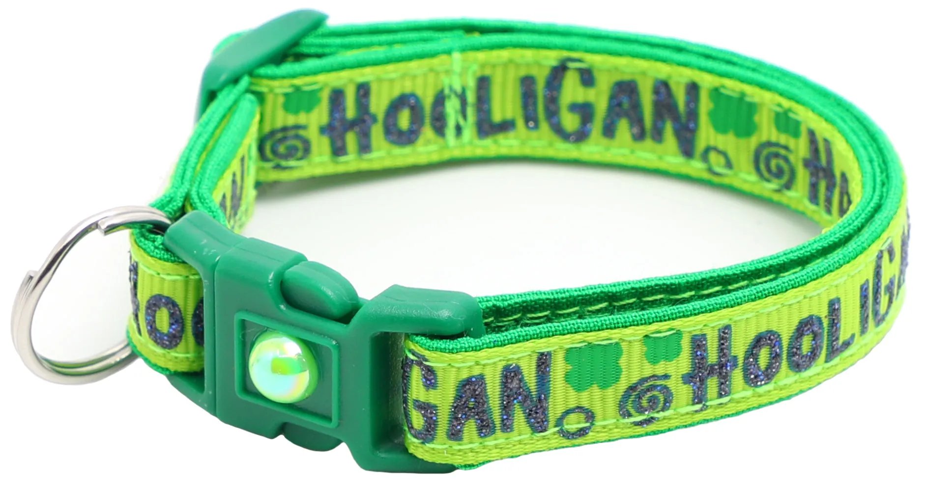 Hooligan Breakaway Cat Collar - Green - optimized image