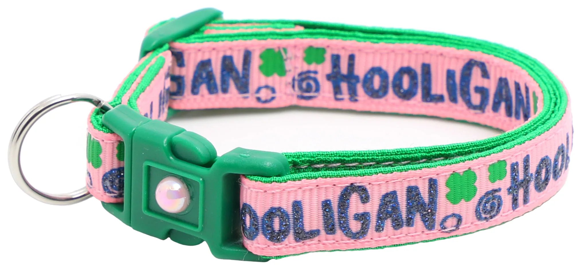 Hooligan Breakaway Cat Collar - Green - optimized image