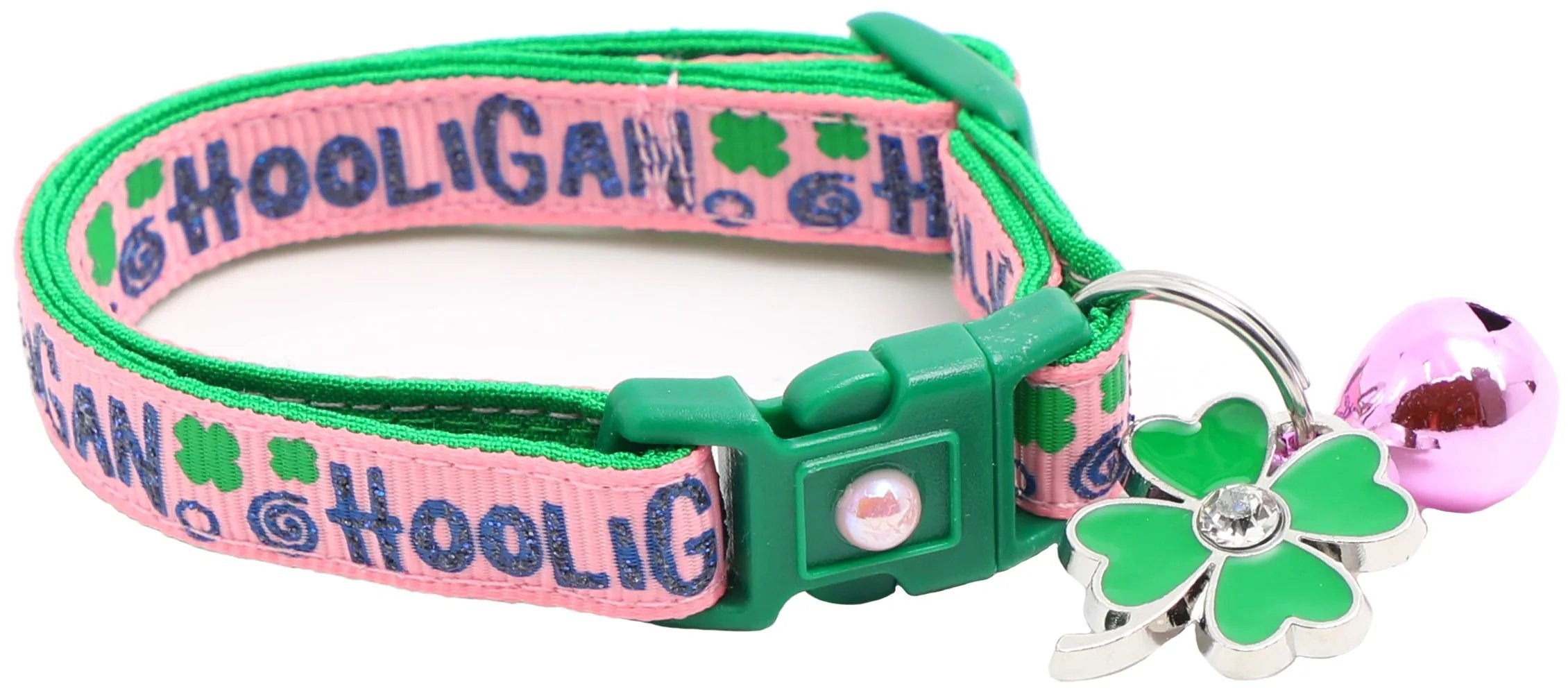 Hooligan Breakaway Cat Collar - Green - optimized image