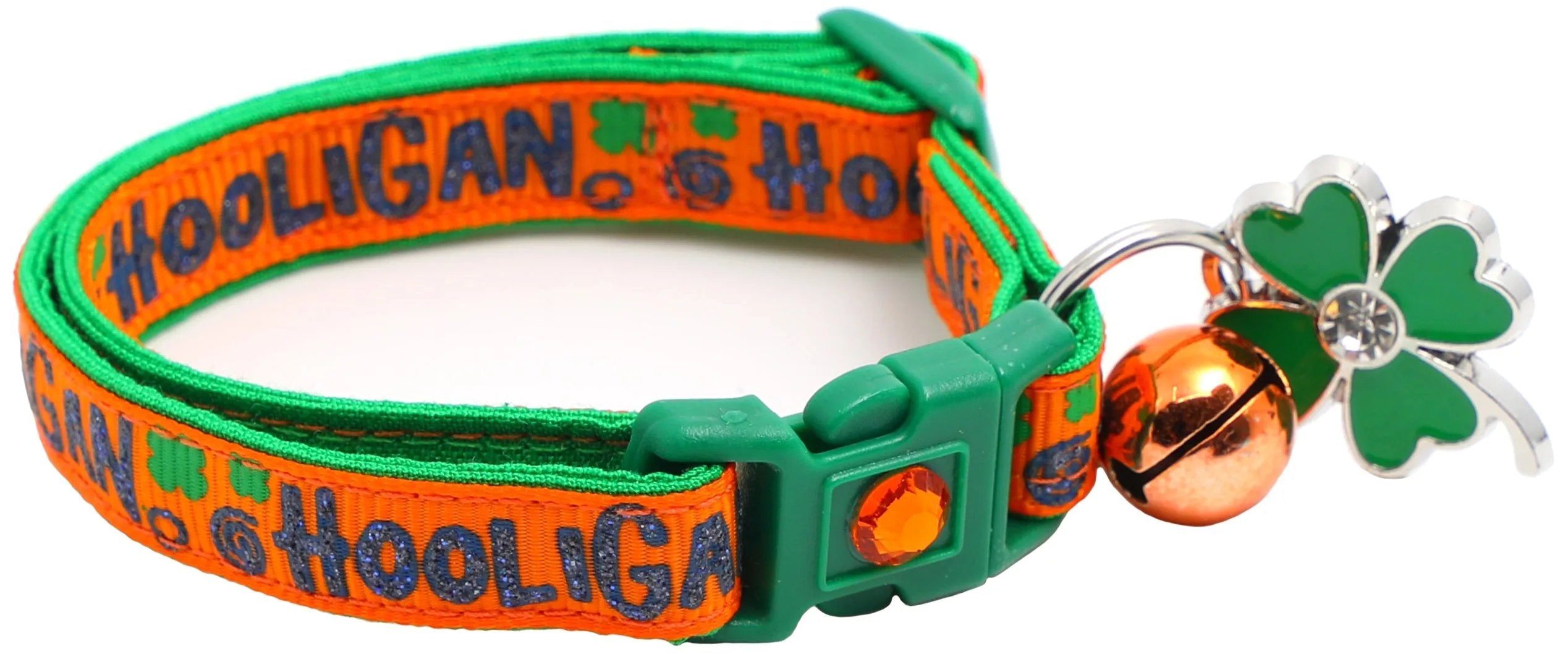 Hooligan Breakaway Cat Collar - Green - optimized image