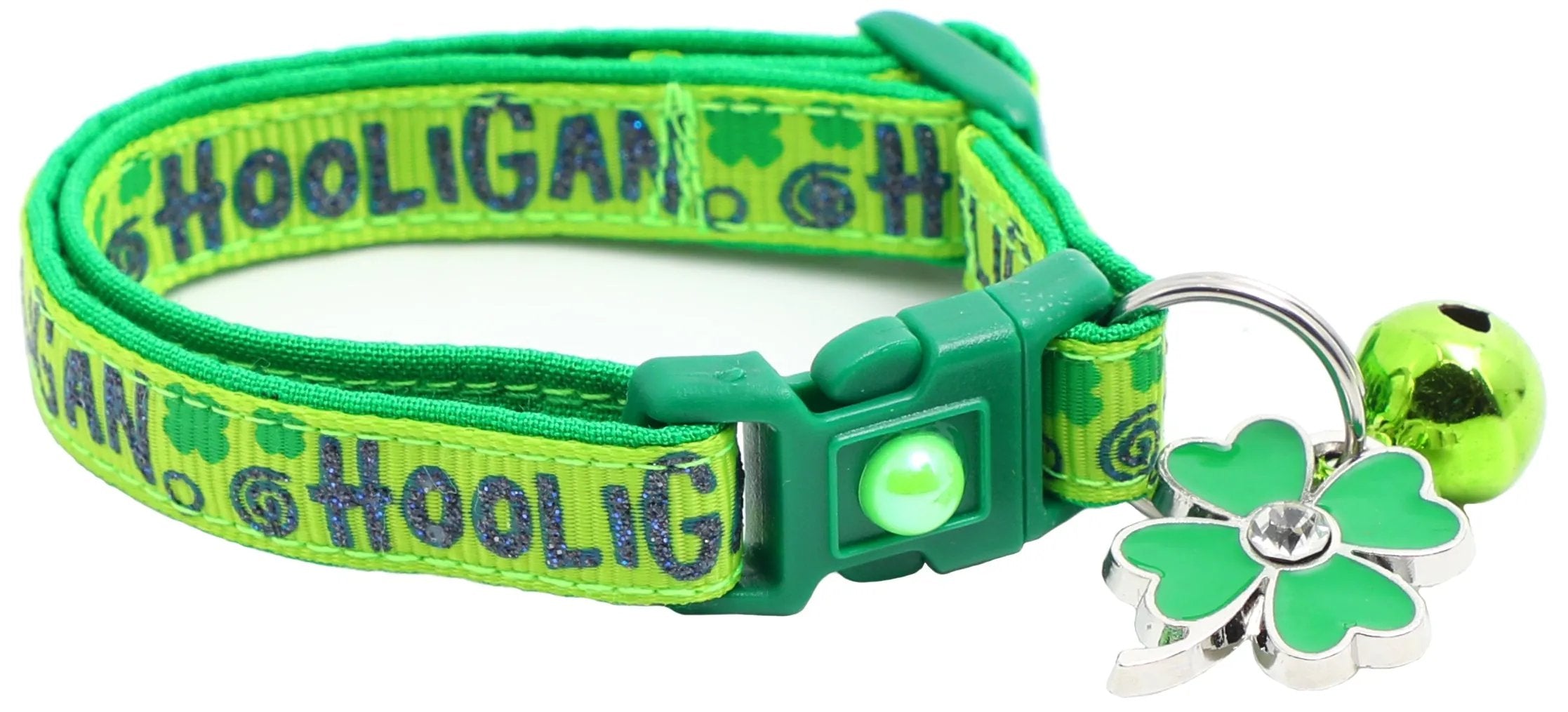 Hooligan Breakaway Cat Collar - Green - optimized image