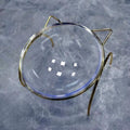 Sparkling Glass Cat Bowl With Elevated Rack - optimized image