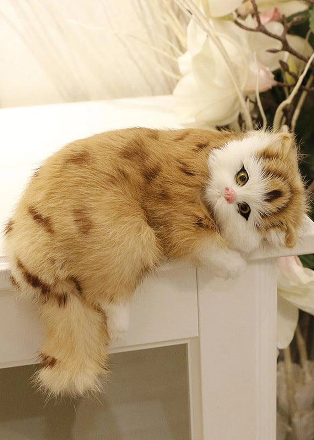 Sleeping Cat Plush Toy Set - Realistic Doll