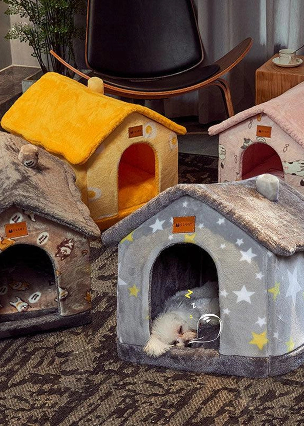 Cozyfold pet house, soft winter bed for furry companions.