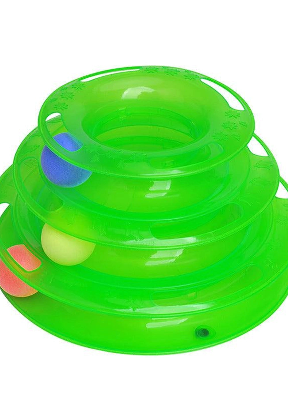 Interactive Cat Ball Tower Tracks Toy - Orange