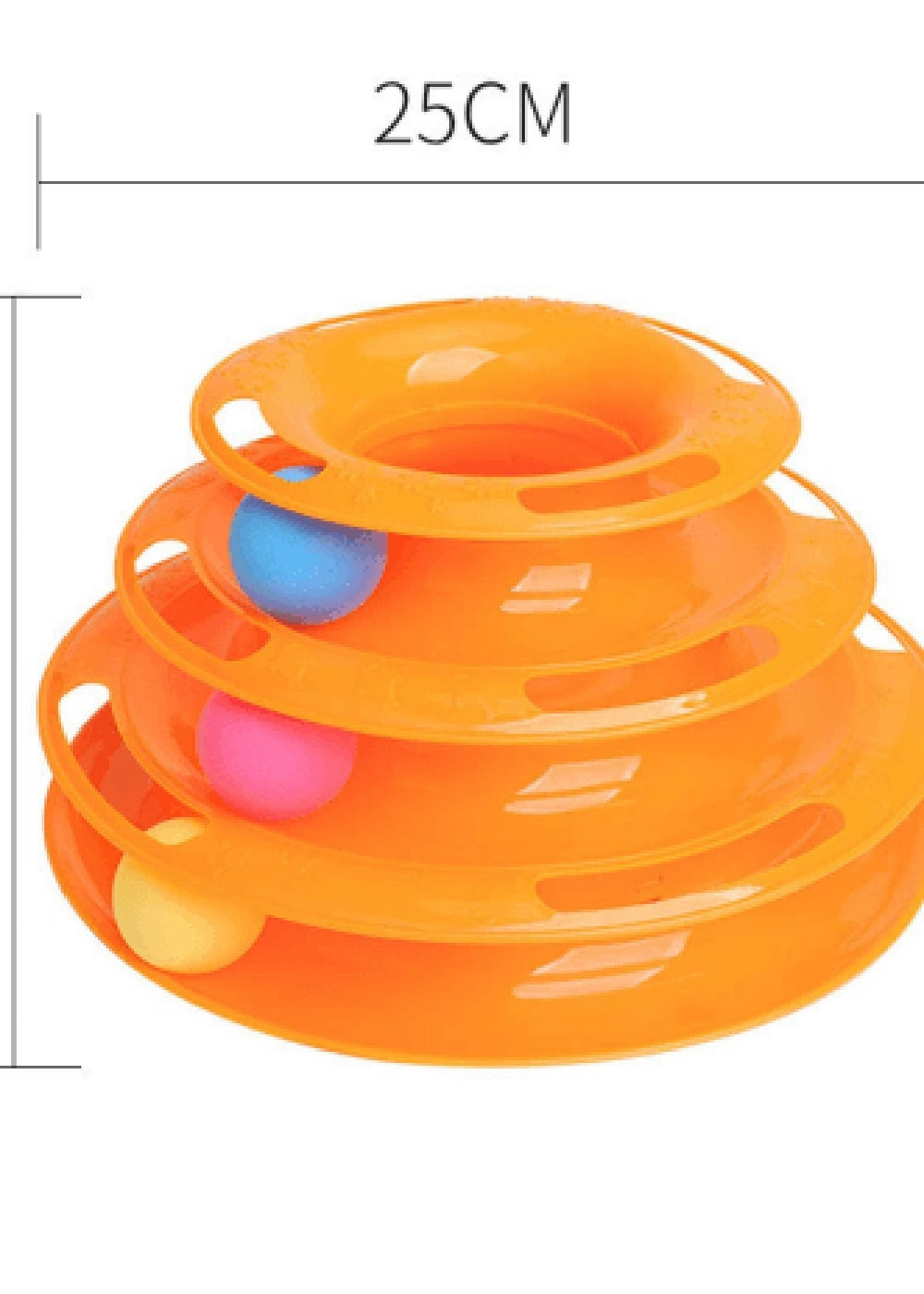 Interactive Cat Ball Tower Tracks Toy - Orange