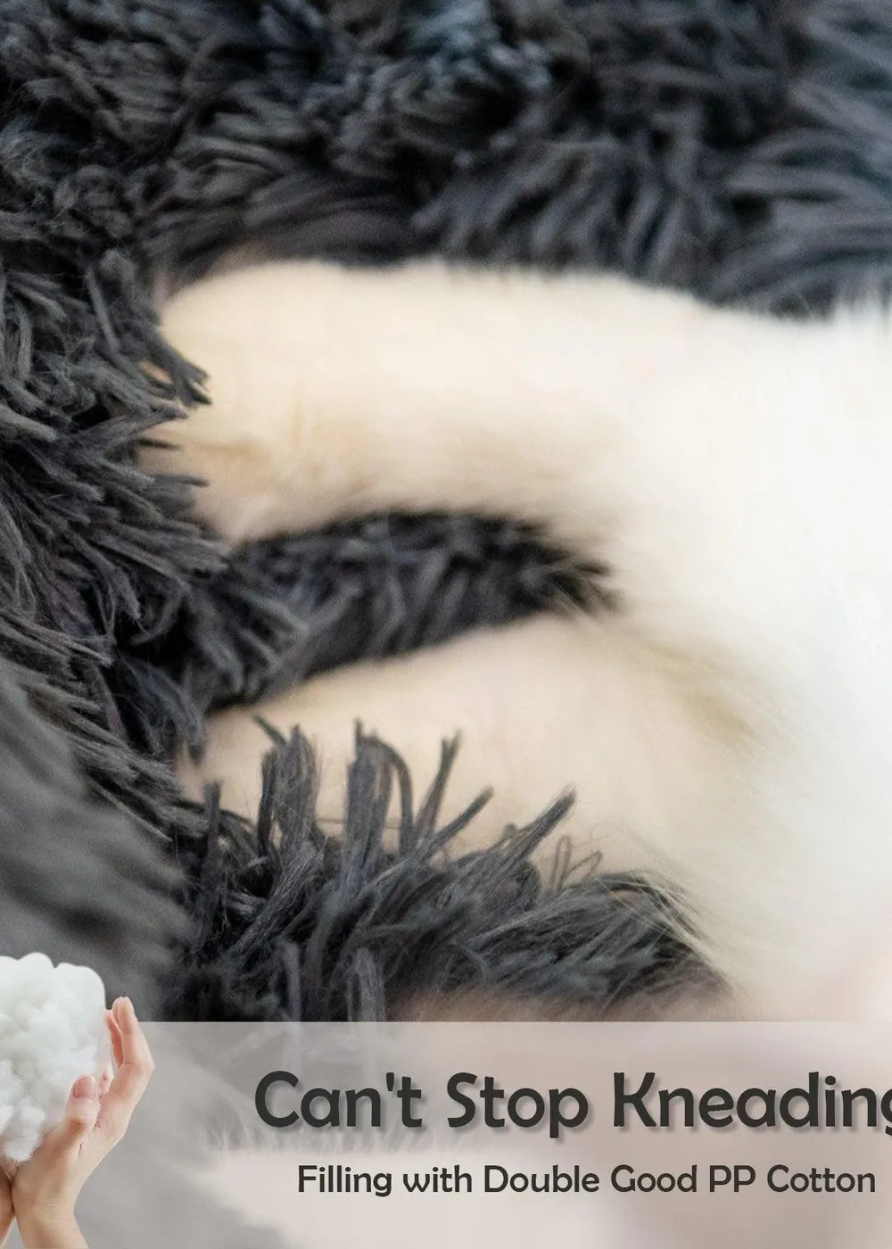Plush Donut Pet Bed for Small Dogs & Cats - optimized image