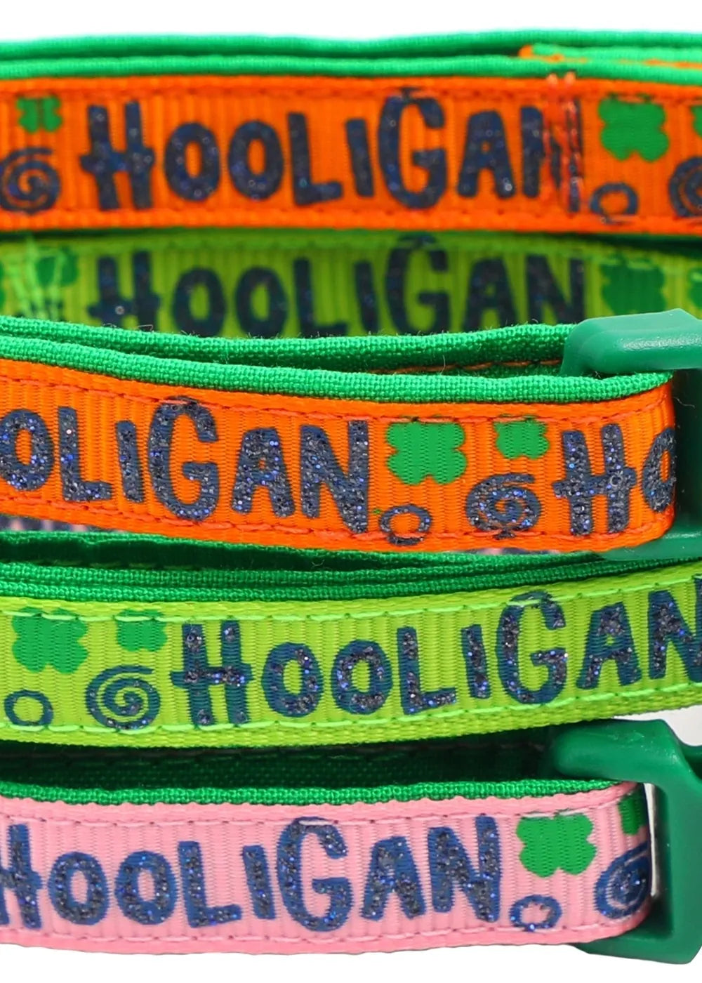 Hooligan Breakaway Cat Collar - Green - optimized image