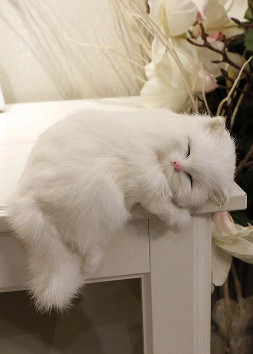 Sleeping Cat Plush Toy Set - Realistic Doll