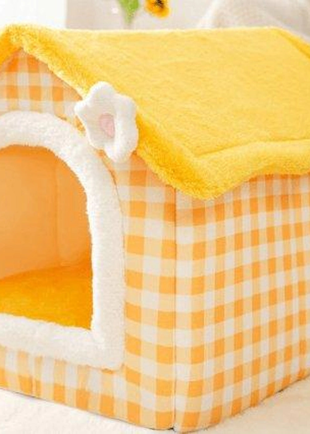 Foldable cozy pet house, great winter bed for pets.